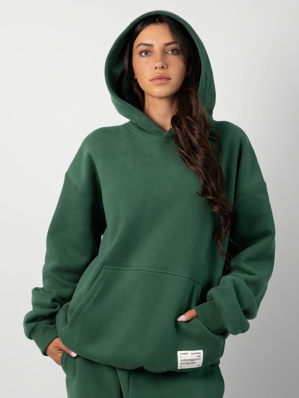 NEW Comfrt Affirmation Hoodie HUNTER Small